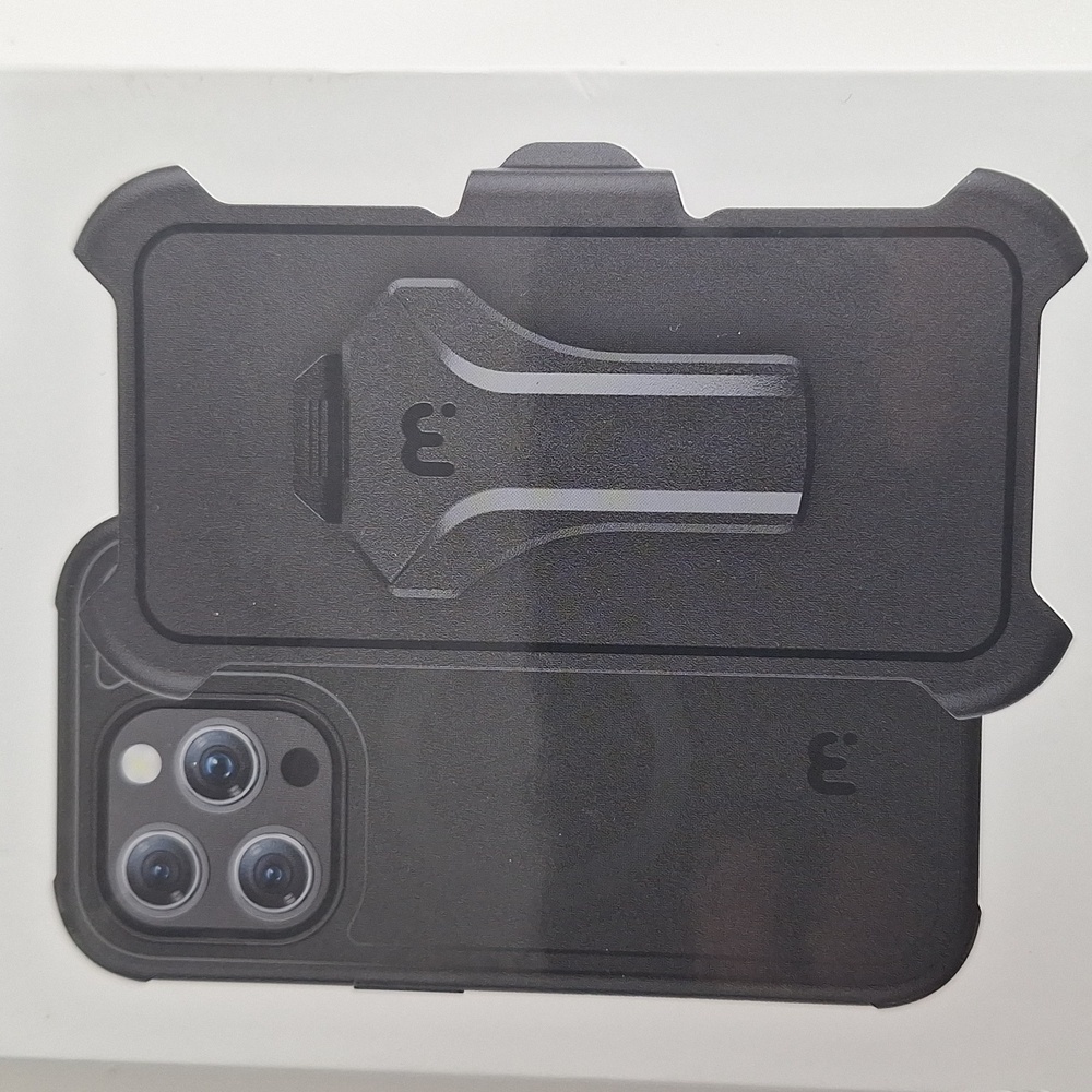 Mybat Pro Maverick Series Black iPhone15Pro Case with Belt Clip Holster